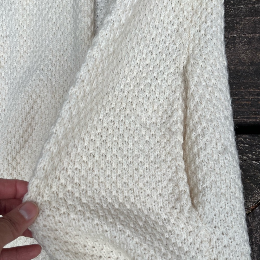 Lucky Brand Wool Blend Duster with Hood Cream color XS - Picture 3 of 6